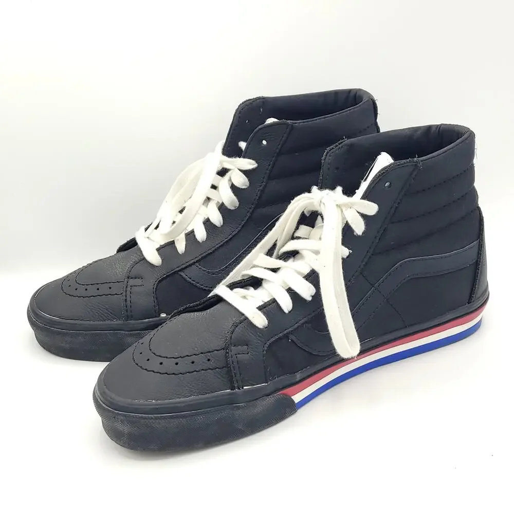 Vans Sk8 Hi Reissue Tko black red blue men's size 8.5